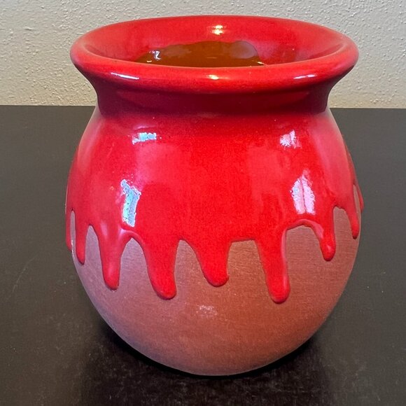 Mexico Handcrafted Red Drip Glaze Red Clay Mug Cup / Jarrito de Barro Chorreado - Picture 4 of 9